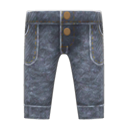 Animal Crossing Items Acid-washed Jeans Black