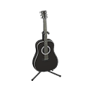 Animal Crossing Items Acoustic Guitar Black