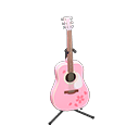 Animal Crossing Items Acoustic Guitar Pink