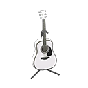 Animal Crossing Items Acoustic Guitar White