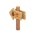 Animal Crossing Items Angled Signpost Museum