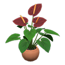Animal Crossing Items Anthurium Plant Brown