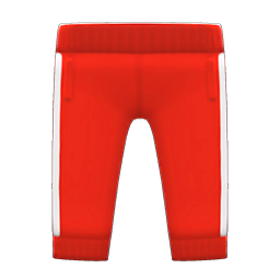 Animal Crossing Items Athletic Pants Red