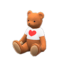 Animal Crossing Items Baby Bear Caramel mocha / Heart