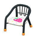 Animal Crossing Items Baby Chair Black / Strawberry