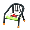 Animal Crossing Items Baby Chair Black / Train