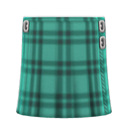 Animal Crossing Items Belted Wraparound Skirt Green