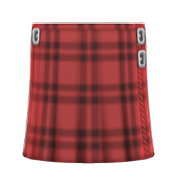 Animal Crossing Items Belted Wraparound Skirt Red