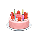 Animal Crossing Items Birthday Cake Strawberry buttercream