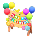 Animal Crossing Items Birthday Sign Colorful