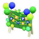 Animal Crossing Items Birthday Sign Green