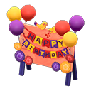 Animal Crossing Items Birthday Sign Orange
