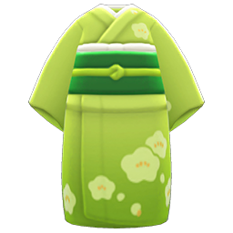 Animal Crossing Items Blossoming Kimono Green tea