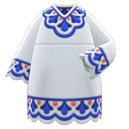 Animal Crossing Items Bohemian Tunic Dress Navy blue