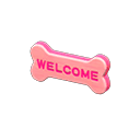 Animal Crossing Items Bone Doorplate Pink