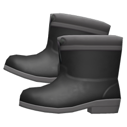 Animal Crossing Items Boots Black