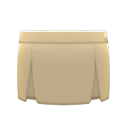 Animal Crossing Items Box-pleated Skirt Beige