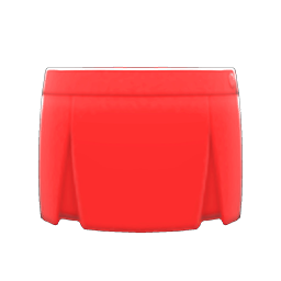 Box-pleated Skirt Red