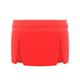 Animal Crossing Items Box-pleated Skirt Red