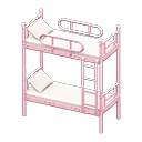 Animal Crossing Items Bunk Bed Pink / White