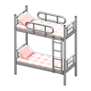Animal Crossing Items Bunk Bed Silver / Checkered