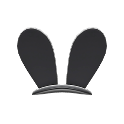 Animal Crossing Items Bunny Ears Black