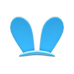 Animal Crossing Items Bunny Ears Light blue