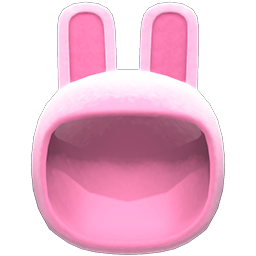Animal Crossing Items Bunny Hood Pink