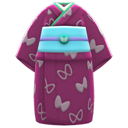 Animal Crossing Items Butterfly Visiting Kimono Fuchsia