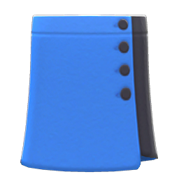 Buttoned Wraparound Skirt Blue