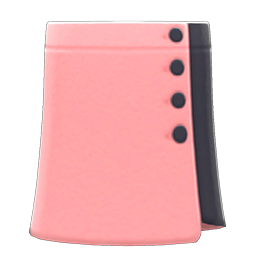 Buttoned Wraparound Skirt Pink