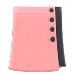 Animal Crossing Items Buttoned Wraparound Skirt Pink