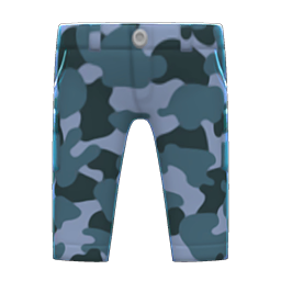 Animal Crossing Items Camo Pants Blue