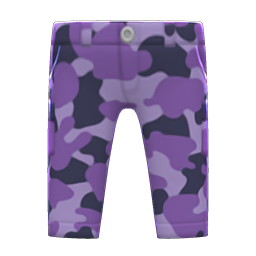 Animal Crossing Items Camo Pants Purple