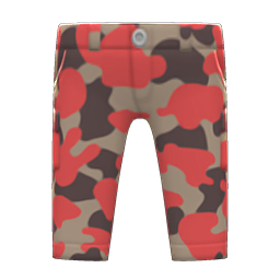 Animal Crossing Items Camo Pants Red