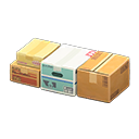 Animal Crossing Items Cardboard Bed Labeled