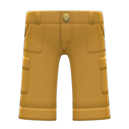 Animal Crossing Items Cargo Pants Mustard