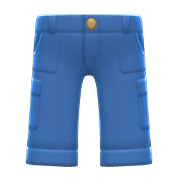 Animal Crossing Items Cargo Pants Navy blue