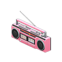 Animal Crossing Items Cassette Player Pink