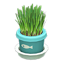 Animal Crossing Items Cat Grass Light blue