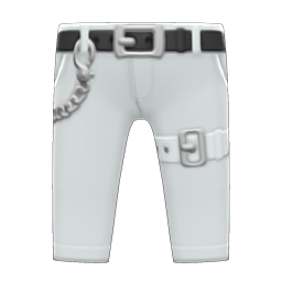 Animal Crossing Items Chain Pants White