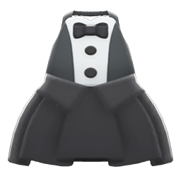 Animal Crossing Items Chic Tuxedo Dress Black