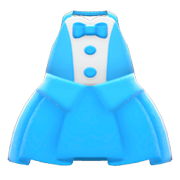 Animal Crossing Items Chic Tuxedo Dress Light blue