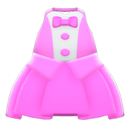 Animal Crossing Items Chic Tuxedo Dress Pink