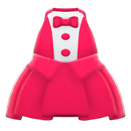 Animal Crossing Items Chic Tuxedo Dress Red
