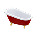 Animal Crossing Items Claw-foot Tub Red