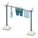 Animal Crossing Items Clothesline Pole Silver / Fish