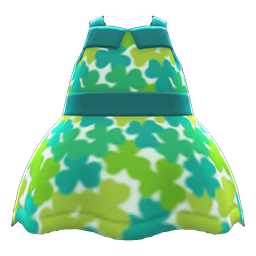 Animal Crossing Items Clover Dress Green