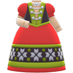 Animal Crossing Items Cold-country Dress Red