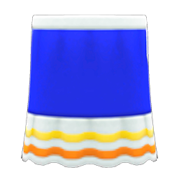 Animal Crossing Items Colorful Skirt Blue